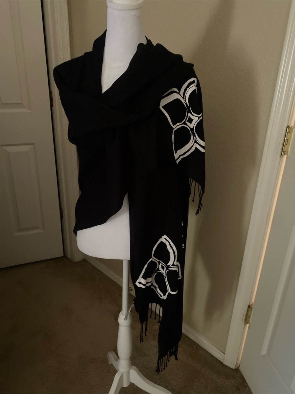 Vintage Y2K Wrap /Scarf fringe boho whimsy goth layers